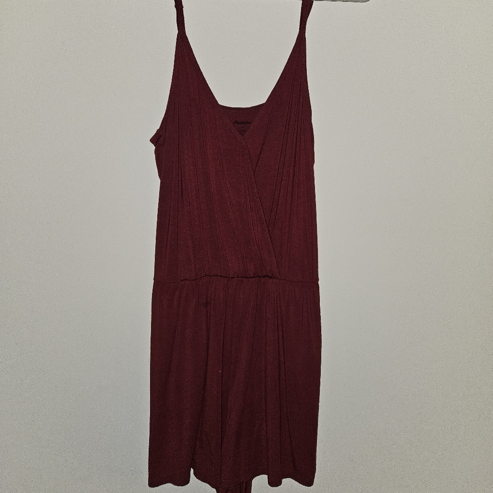 Me Undies Maroon Red Romper